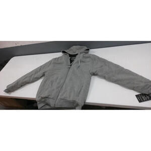 Courage Clothing Co. Men’s Hoodie XXL Gray Sherpa Lined Full Zip Sweatshirt